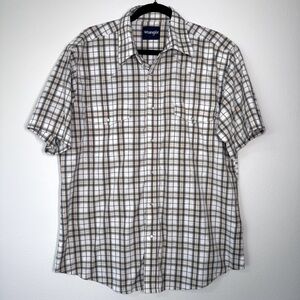 Wrangler Shirt Mens Vintage Wrangler Check XL Country Western Pearl Buttons
